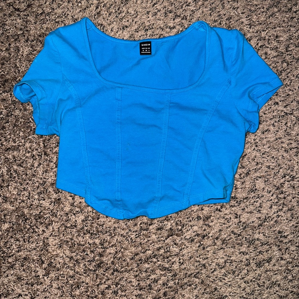 Blue shein short sleeve size medium